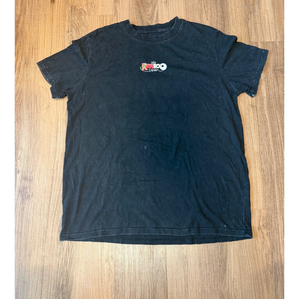 Ranboo My Beloved Graphic T-Shirt Black Distressed 2021 Large Anime Streetwear